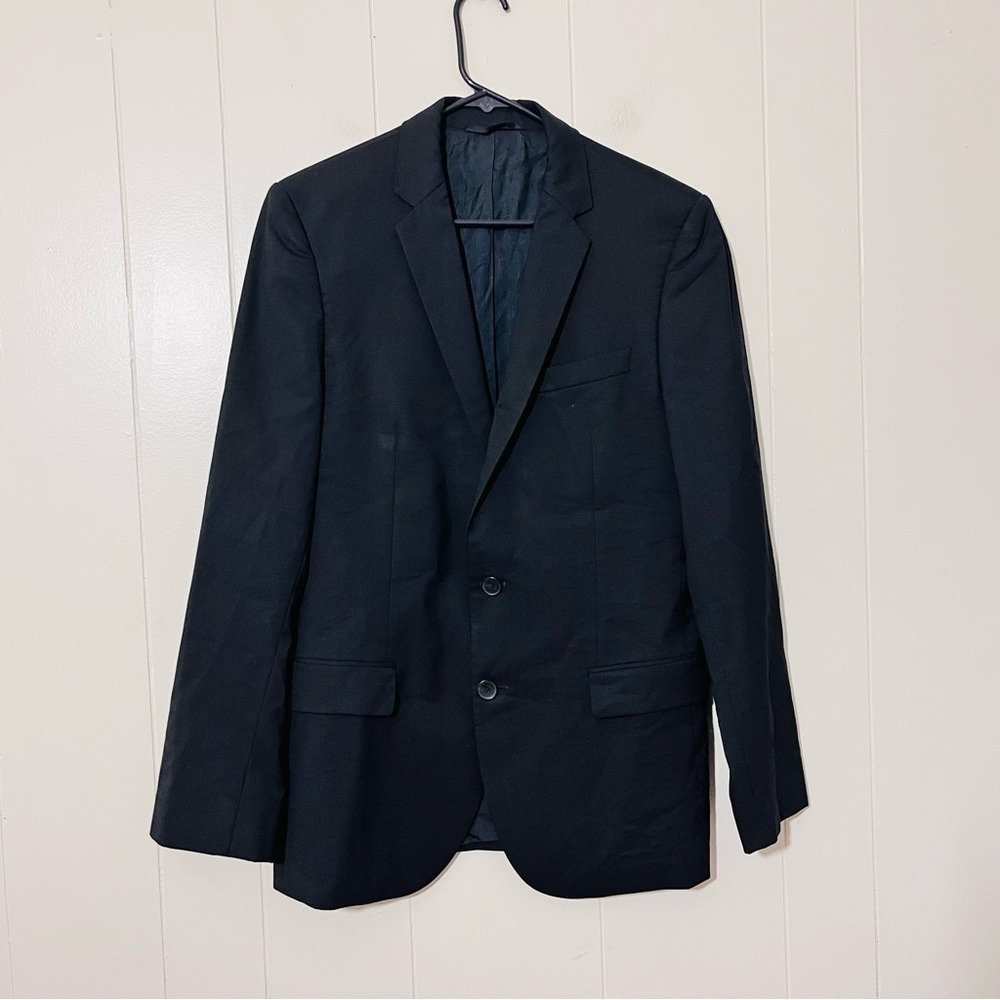 HUGO BOSS Mens Suit Jacket Blazer Black Red Tag Size 38R